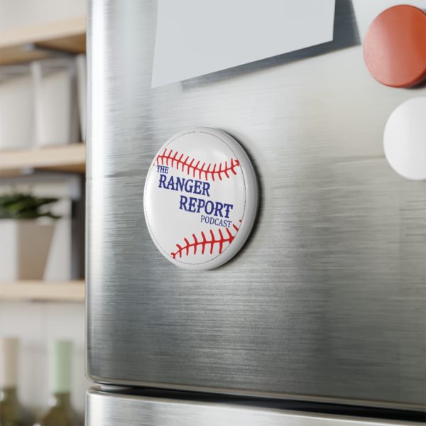 The Ranger Report Podcast Logo Button Magnet, Round (1 & 10 pcs) - Image 4