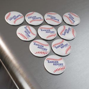 The Ranger Report Podcast Logo Button Magnet, Round (1 & 10 pcs)