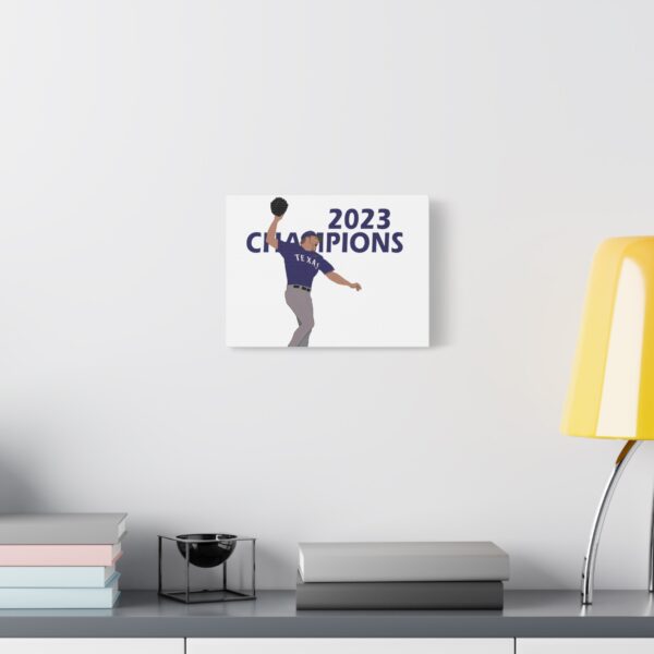 Texas Baseball 2023 Champions Matte Canvas Wall Art - Image 3