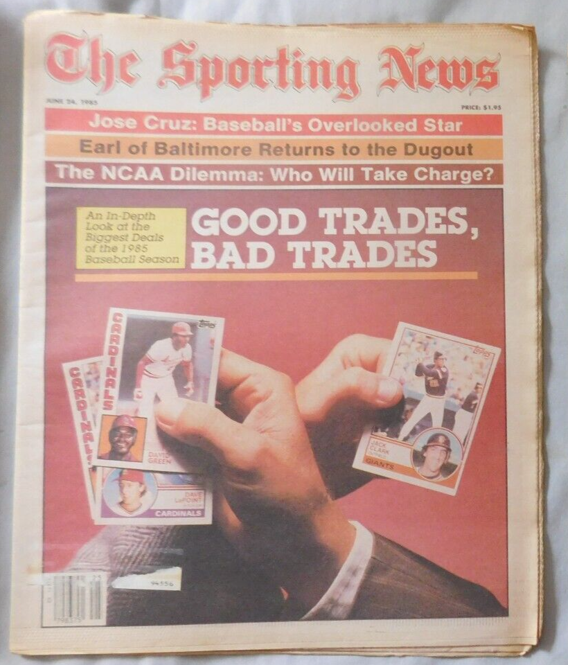 Baseball Good Trades Bad Trades June 24 1985 Sporting News VG | eBay